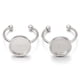 thumbnail image 2 of Base De Anillos De Acero Inoxidable, 5 Uds., Suministros Para Fabricación De Joyas, Bandeja Redonda, Bricolaje, Plata, 8mm, 2 of 5