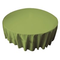 La Linen - Mantel De Popelina De Poliéster, Lino, Redondo, 183 Cm, Color Salvia Oscuro