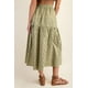 thumbnail image 4 of Saronite Falda Midi de Algodón con Capas y Estampado, Color Pistacho (para Mujer), 4 of 5