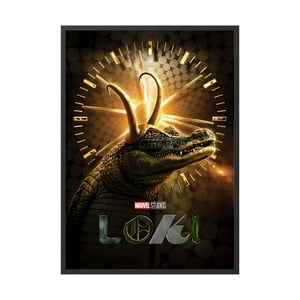 Creango - Cuadro Poster Enmarcado Loki Cocodrilo Decorativo
