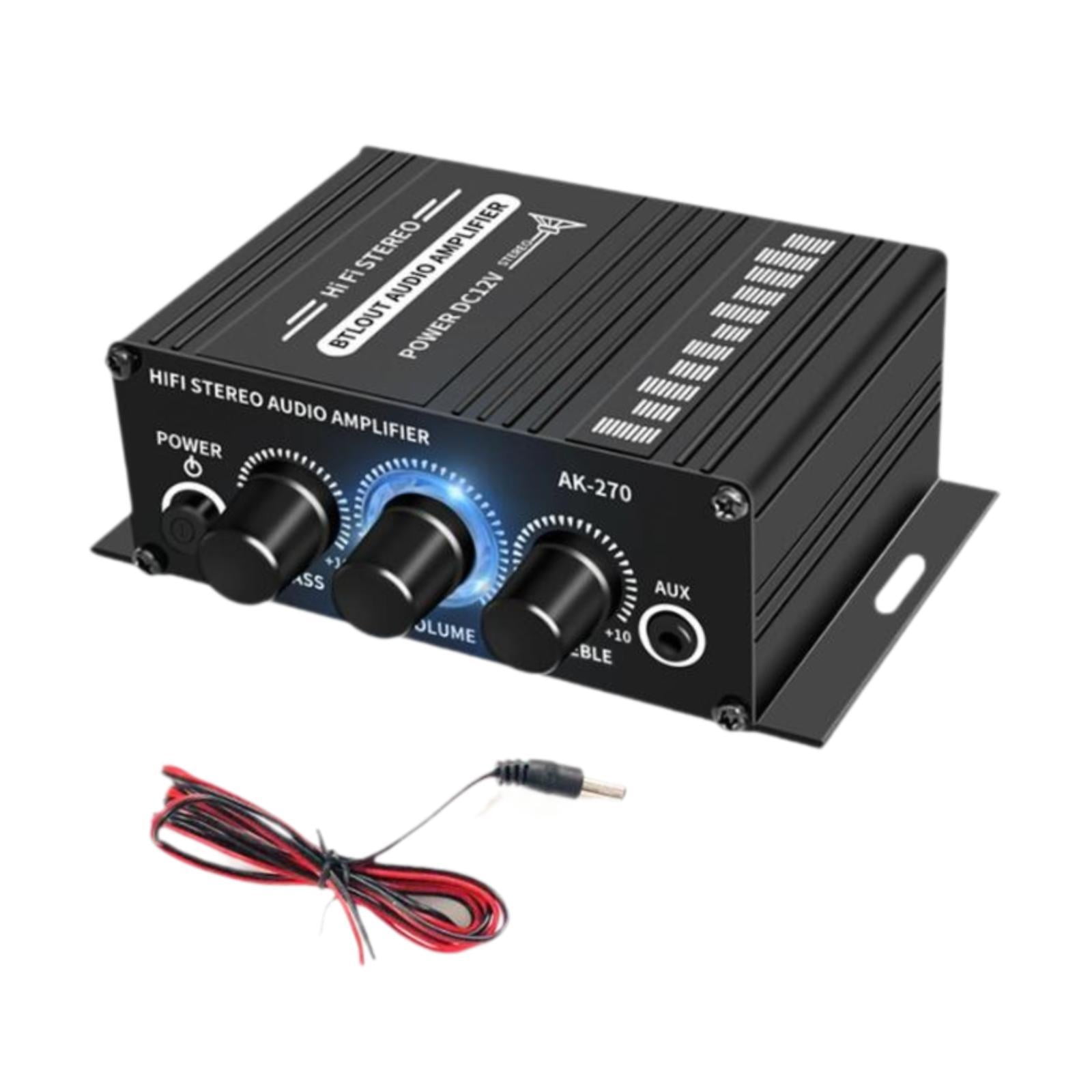 Magideal - Amplificador De Audio Estéreo, Amplificador De Potencia, Ordenador De Oficina, Altavoz Doméstico, Receptor Amplificador, Entrada Aux De 3,5 Mm Para Ba