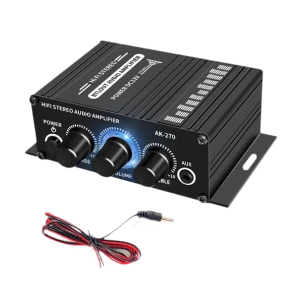 Amplificador de audio estéreo, amplificador de potencia, ordenador de oficina, altavoz doméstico, receptor amplificador, entrada AUX de 3,5 mm para ba