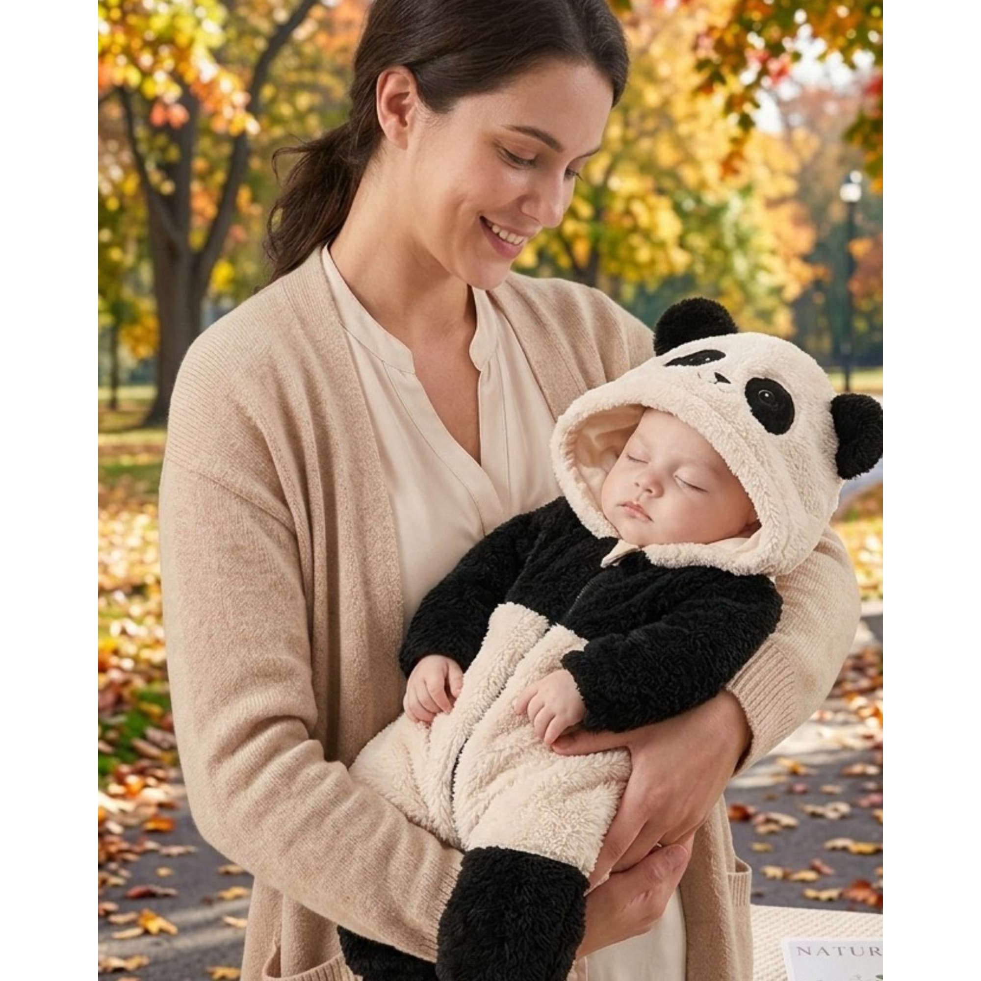 Imac Hogar - Pijama Osito Peluche Bebé Enterito Térmico Acolchado Invierno
