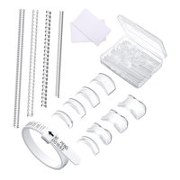 Ioensy - 15 Unids/Set Ajustador De Tamaño De Anillo Para Anillos Sueltos Herramienta De Ajuste De Tamaño Medidor De Anillo