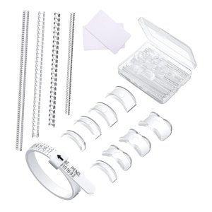 Ioensy - 15 Unids/Set Ajustador De Tamaño De Anillo Para Anillos Sueltos Herramienta De Ajuste De Tamaño Medidor De Anillo