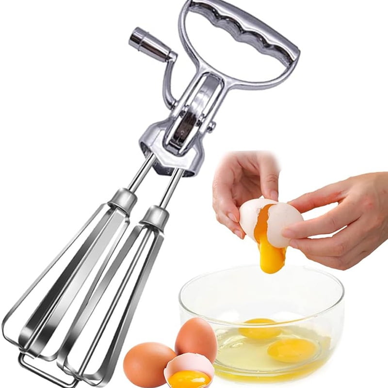 Xusx111 - Batedor De Huevos De Acero Inoxidable Manual Mezclador De Mano Manivela Manual Batedor De Huevos Espumador De Leche Herramientas De Mezcla Mezcladoras Para El Hogar Accesorios Para Tortas Es