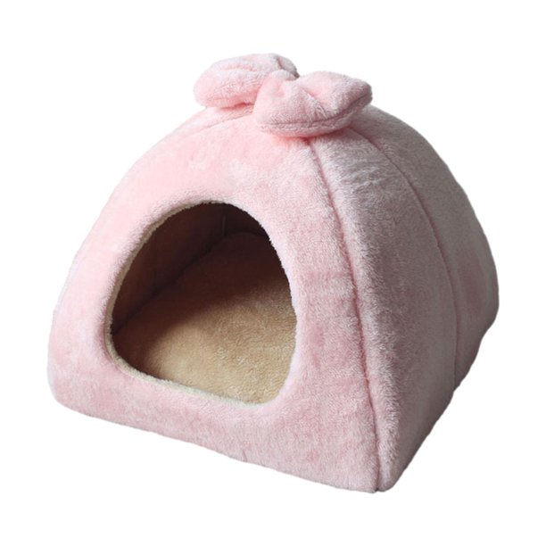 Cama cueva para tienda de campaña para mascotas, cojín interior para casa de gatos, perrera de otoño e invierno, cama para gatos para caniche, perro, 35cmx35cm