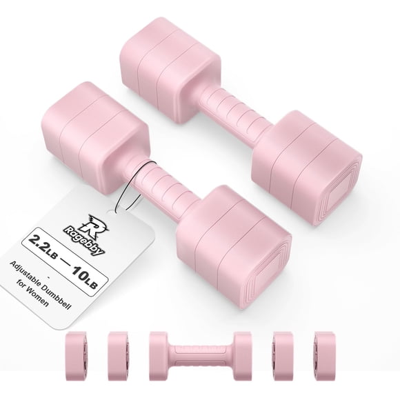 Set de mancuernas ajustables Ragebby 2,2 lb 3,6 lb 5 lb rosa