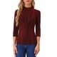 thumbnail image 1 of INSPIRE CHIC Blusa Metálica Brillante a Rayas con Lentejuelas de Manga 3/4 para Fiesta de Halloween para Mujer XL Rojo, 1 of 6