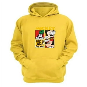 Genérico - Polerón Canguro Raton Amarillo Talla Xs Unisex