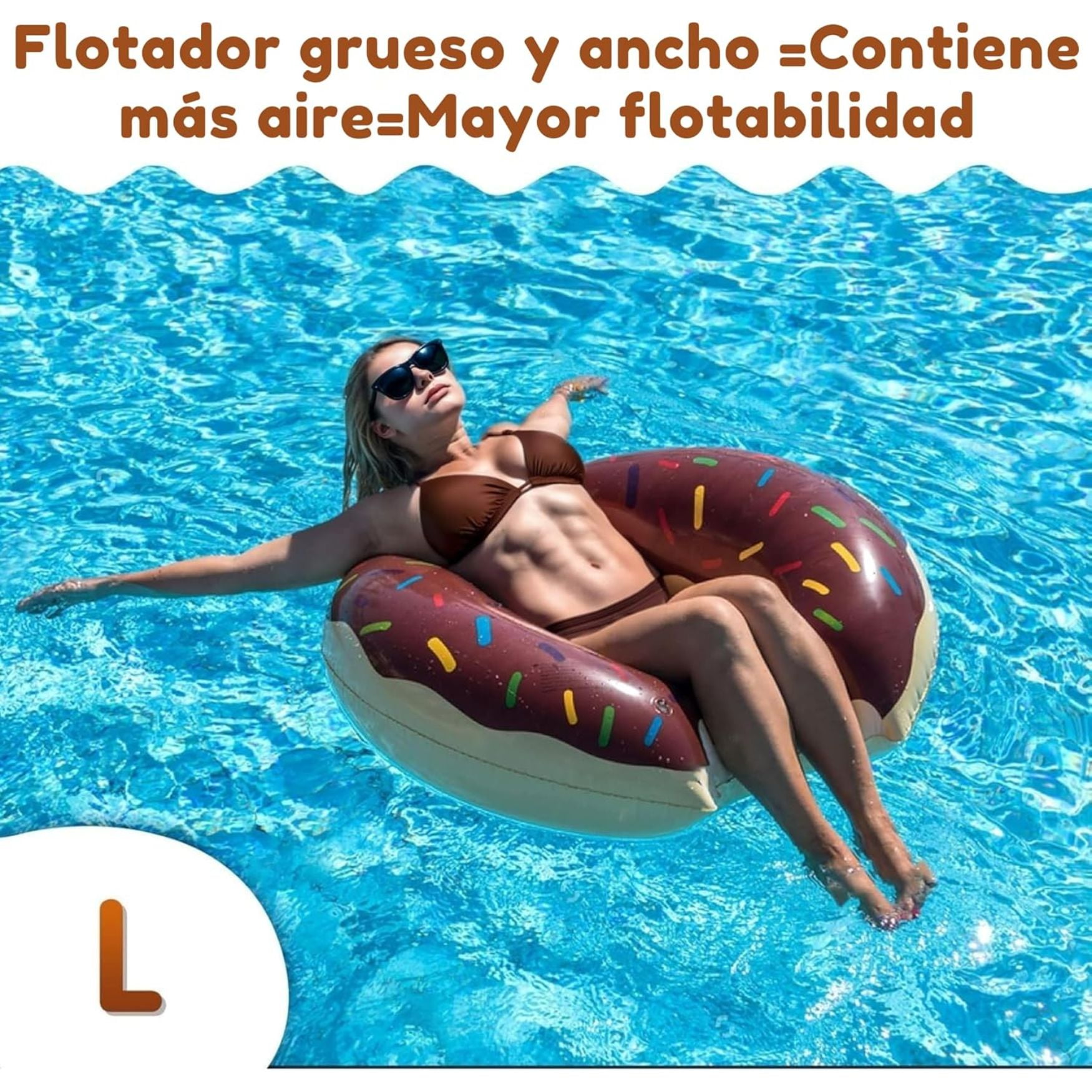 Movi - Flotador Gigante Donut Diversión Asegurada En El Agua