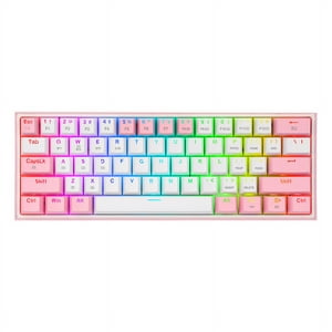 Redragon - Teclado Fizz Pro White/Pink - Red Sw Wifi Sp K616-Rgb Wp Sp