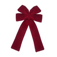 Magideal - Lazo Navideño Grande, Lazo De Terciopelo Rojo, Lazos Navideños, Lazos Navideños Rojos, Decoración Para Corona, Punta Del Árbol, Puerta De Entrada, Áre