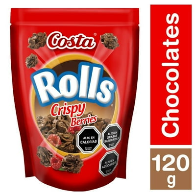 Chocolate Rolls Crispy Berries 120 G Costa