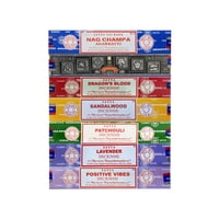 Set De Regalo Incienso Satya Nag Champa Super Hit Sangre De Dragón 7 Aromas