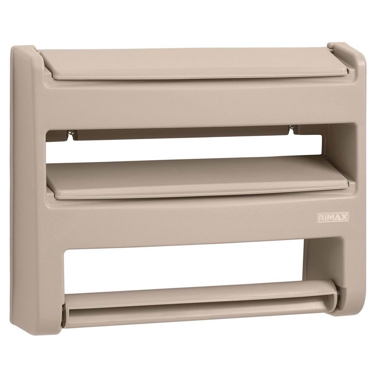 Rimax - Portarrollos Triple Taupe 1 Pieza