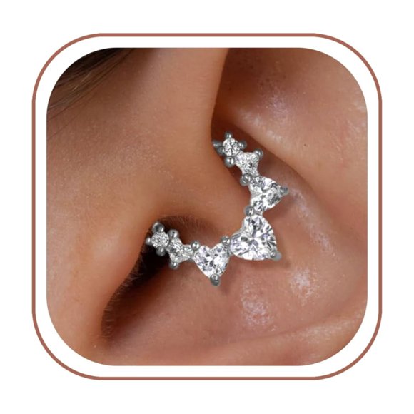 Arete ShineRose 8 mm/10 mm/12 mm 16G/18G CZ Plata/Oro