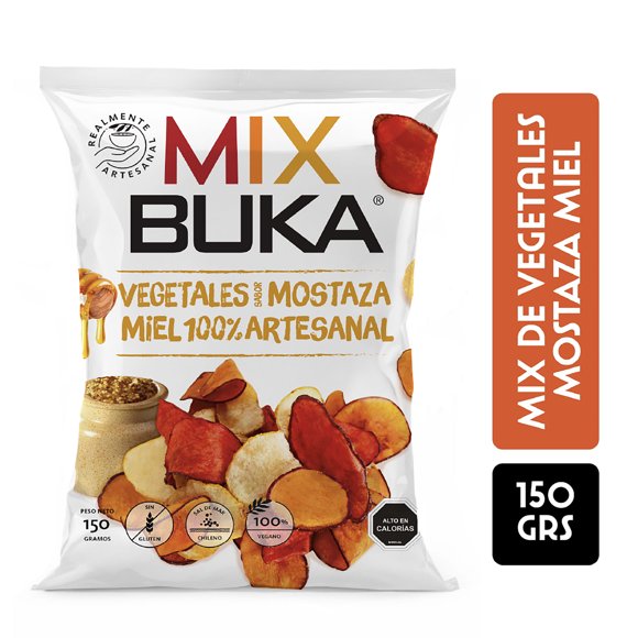 Chips Vegetales Mostaza Miel, 150 g