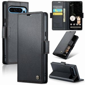 Caseme Tipo Cartera Google Pixel 9 Pro Xl Con Cierre Magnético, Rfid, Tarjetero, Soporte, Carga Inalámbrica