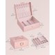 thumbnail image 5 of Caja de joyería SONGMICS de 2 niveles rosa con asa, 5 of 6