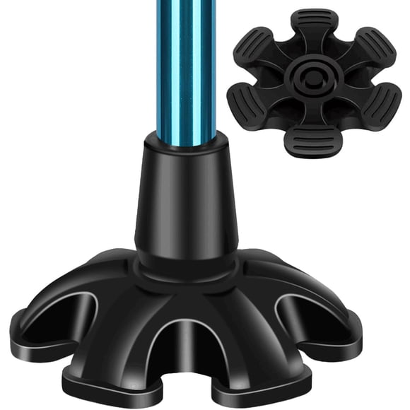 Punta de bastón Supregear 3/4" de goma negra de 6 puntas