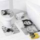 thumbnail image 4 of Marilyn Monroe-theme 4-Piece Shower Curtain Set with Rugs, Waterproof Bathroom Decor Set Includes Bath Mat, U-Shaped Rug, Toilet Lid Cover and Curtain with Hooks, 4 of 6