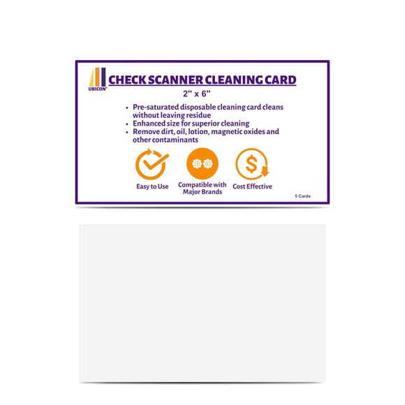 Tarjetas de Limpieza UBICON 5 cm × 15 cm 25 unidades para ESCÁNER