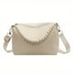 thumbnail image 1 of Fashion Embossed Handbag With Faux Pearl Handle, Small Solid Color Crossbody Bag, Faux Leather Shoulder Purse For Women, 1 of 3