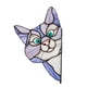 thumbnail image 3 of Gato Que Mira A Escondidas Vidrieras Suncatcher Amante Regalo Vitral Colgante, 3 of 5