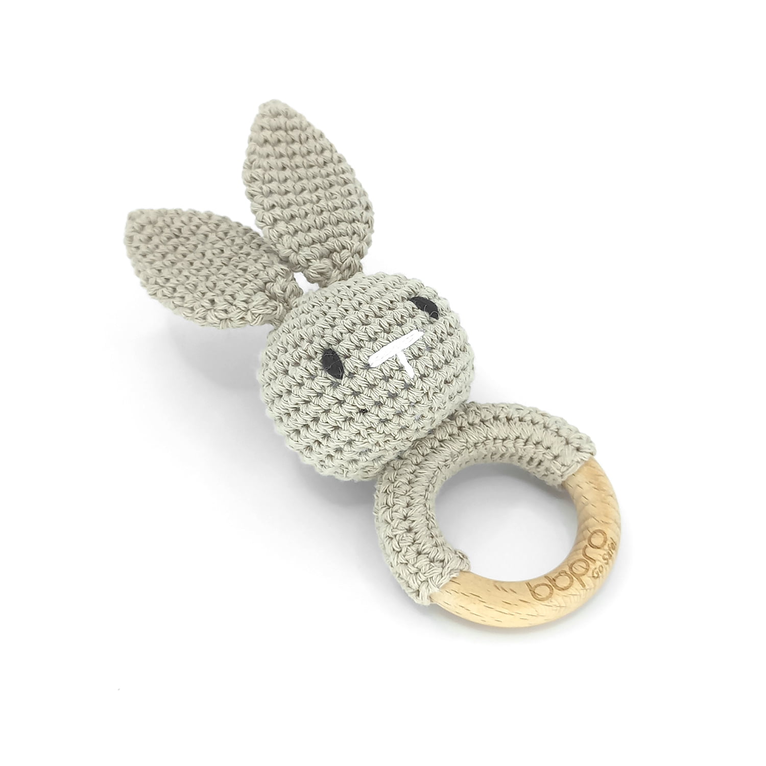 Bbpro - Juguete Mordedor Conejo – Combinación Perfecta De Madera Y Tejido