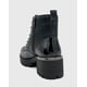 thumbnail image 2 of Botin caña alta, punta redonda y con cordones Negro, 2 of 5