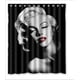 thumbnail image 1 of Cortina de ducha sexy de Marilyn Monroe, juego de cortina de baño con ganchos, tamaño 60 x 72 pulgadas, 1 of 3