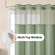 thumbnail image 2 of Pesado No se requieren ganchos punteados gofres tejer cortina de ducha con snap en forro, cortinas de baño set de ducha - 71W x 74H, hotel grado, spa como baño Curtai, 2 of 3