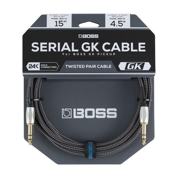 Cable de audio BOSS BGK-15 AES/EBU TRS de 4,5 m con baño de oro de 24 quilates