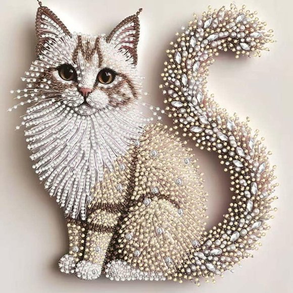 Kit de Arte con Diamantes OJTOYART Gato 30x30 cm