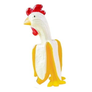 Bothyi - Estatuas De Pollo Y Plátano, Esculturas De Gallina, Figuras De Resina De Gallo, 3,7X4X7,15 Cm