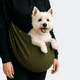 thumbnail image 1 of Fular Bolso Para Perro Transportador Verde + Porta Bolsas, 1 of 6