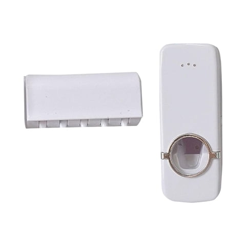 Bothyi - Soporte Para Cepillos De Dientes Y Dispensador De Pasta De Dientes Manos Libres Para Baño Familiar