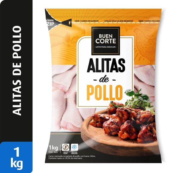 Pollo Alitas Congeladas, 1 kg