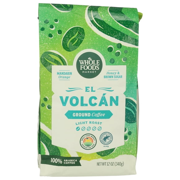 Café molido Whole Foods Market El Volcán Tueste Ligero 340 ml