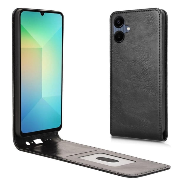 Funda tipo folio para Samsung Galaxy A06 con soporte magnético y protección para la cámara Negro