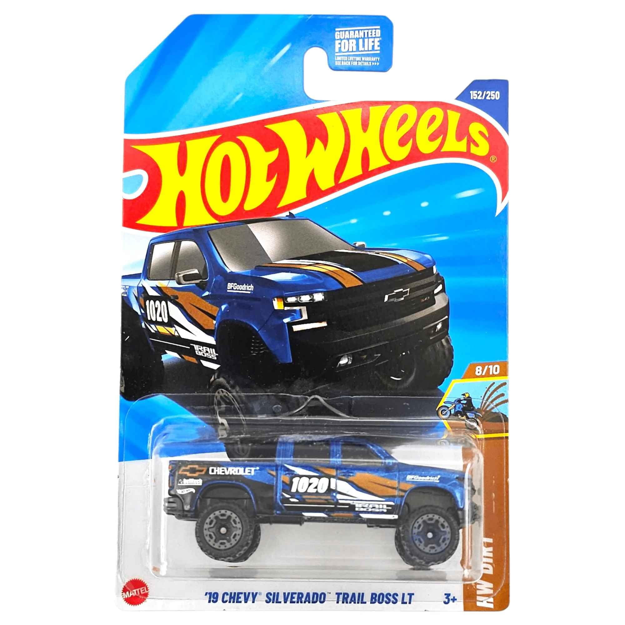 Auto De Fundición Mattel Hot Wheels '19 Chevy Silverado Lt Azul