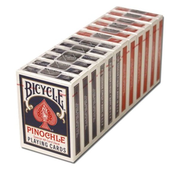Barajas de Pinochle Brybelly 12 unidades (6 rojas y 6 azules)