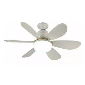 Max - Ventilador Y Lámpara Control Remoto De 6 Aspas E27