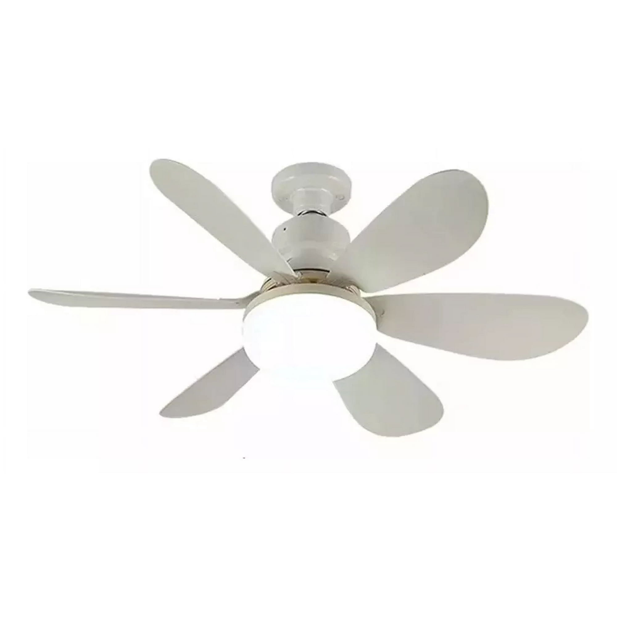Max - Ventilador Y Lámpara Control Remoto De 6 Aspas E27