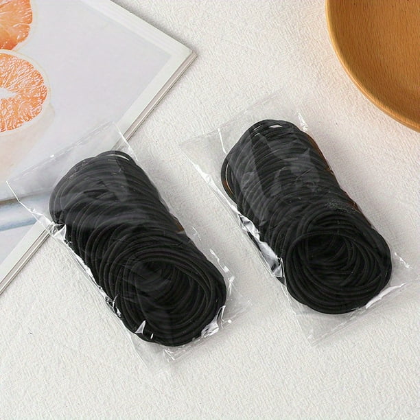 100pcs Macaroon Color Hair Ties - High Stretch, No Damage & Perfect for Women's Ponytails!