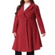 thumbnail image 3 of Agnes Orinda Trajes de Halloween Abrigos de Mujer Tallas Grandes Solapa de Muesca Doble Botonadura Elegante Trinchera Invierno Línea A Abrigos de Guisante 4X Burdeos, 3 of 4