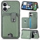 thumbnail image 3 of Funda Billetera Tejida para iPhone 16 Plus con Soporte y Tarjetero Verde, 3 of 4