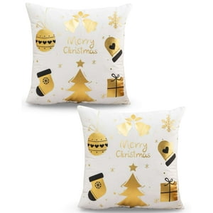 Genérico - Juego De 2 Fundas De Cojin Para Navidad M2