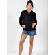 thumbnail image 3 of Chaqueta Cortaviento Negro Impermeable Con Gorro Unisex Lightseam, 3 of 6